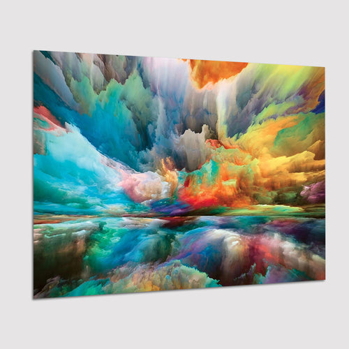 Colourful Clouds Wall Art Abstract Replica Poster Prints Wall Art Decor, Unframe, Poster Art