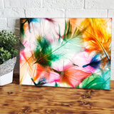 Colourful Feather Design Canvas Wall Art - Canvas Prints, Prints for Sale, Canvas Painting, Home Decor