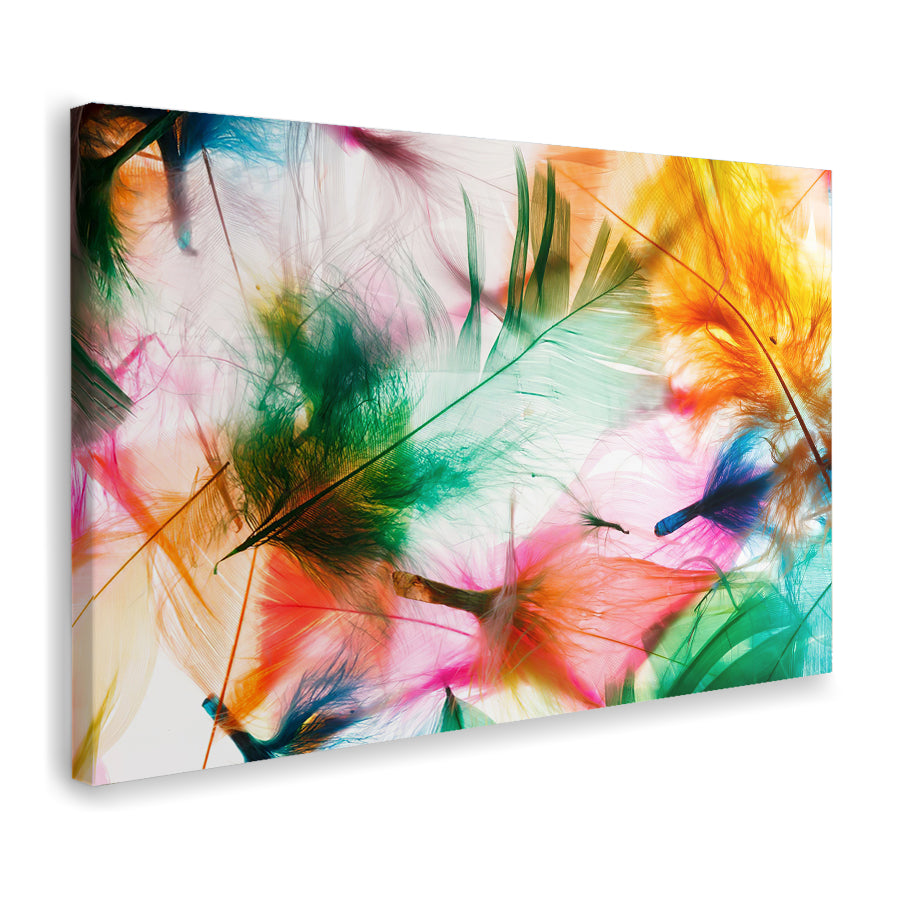 Colourful Feather Design Canvas Wall Art - Canvas Prints, Prints for Sale, Canvas Painting, Home Decor