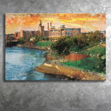 Columbus, Georgia, Columbus Skyline, Canvas Prints Wall Art Home Decor