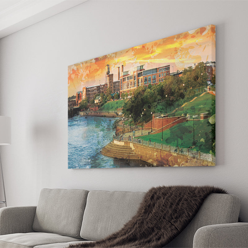 Columbus, Georgia, Columbus Skyline, Canvas Prints Wall Art Home Decor