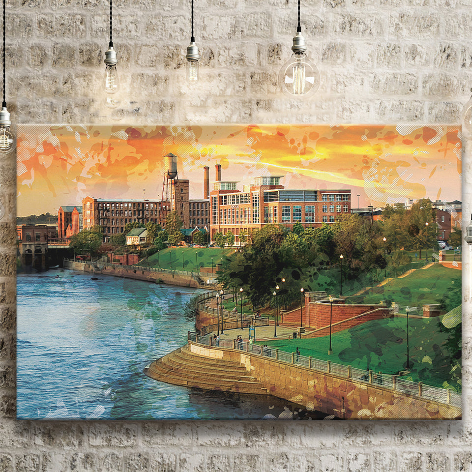 Columbus, Georgia, Columbus Skyline, Canvas Prints Wall Art Home Decor