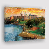 Columbus, Georgia, Columbus Skyline, Canvas Prints Wall Art Home Decor