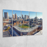 Columbus Clippers Wall Art Huntington Park Stadium Canvas Prints Baseball,Multi Panels B,Sport Stadium Art Prints, Fan Gift