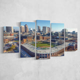 Columbus Clippers Wall Art Huntington Park Stadium Canvas Prints Baseball,Multi Panels,Sport Stadium Art Prints, Fan Gift