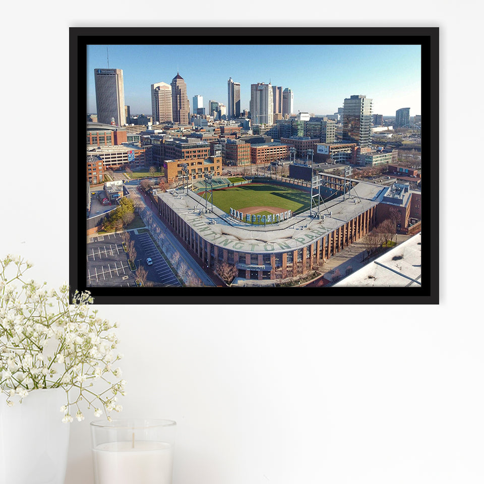 Columbus Clippers Wall Art Huntington Park Stadium Framed Canvas Prints Baseball,Sport Stadium Art Prints, Fan Gift