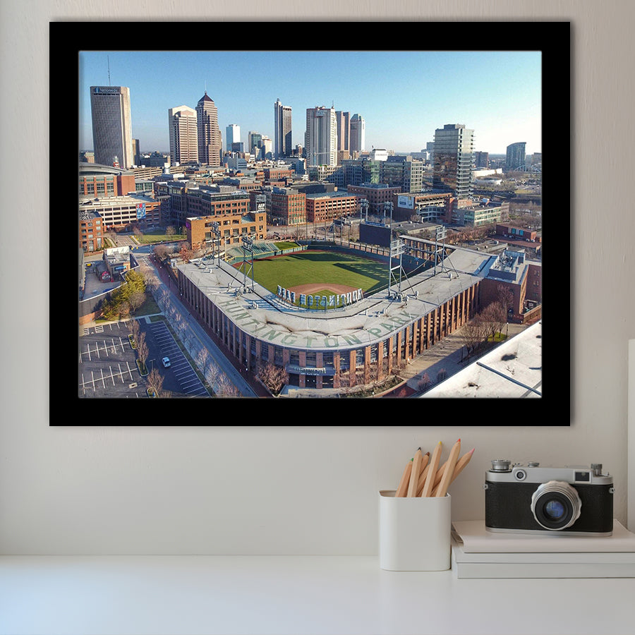 Columbus Clippers Wall Art Huntington Park Stadium Art Prints Baseball,Sport Stadium Art Prints, Fan Gift, Wall Decor