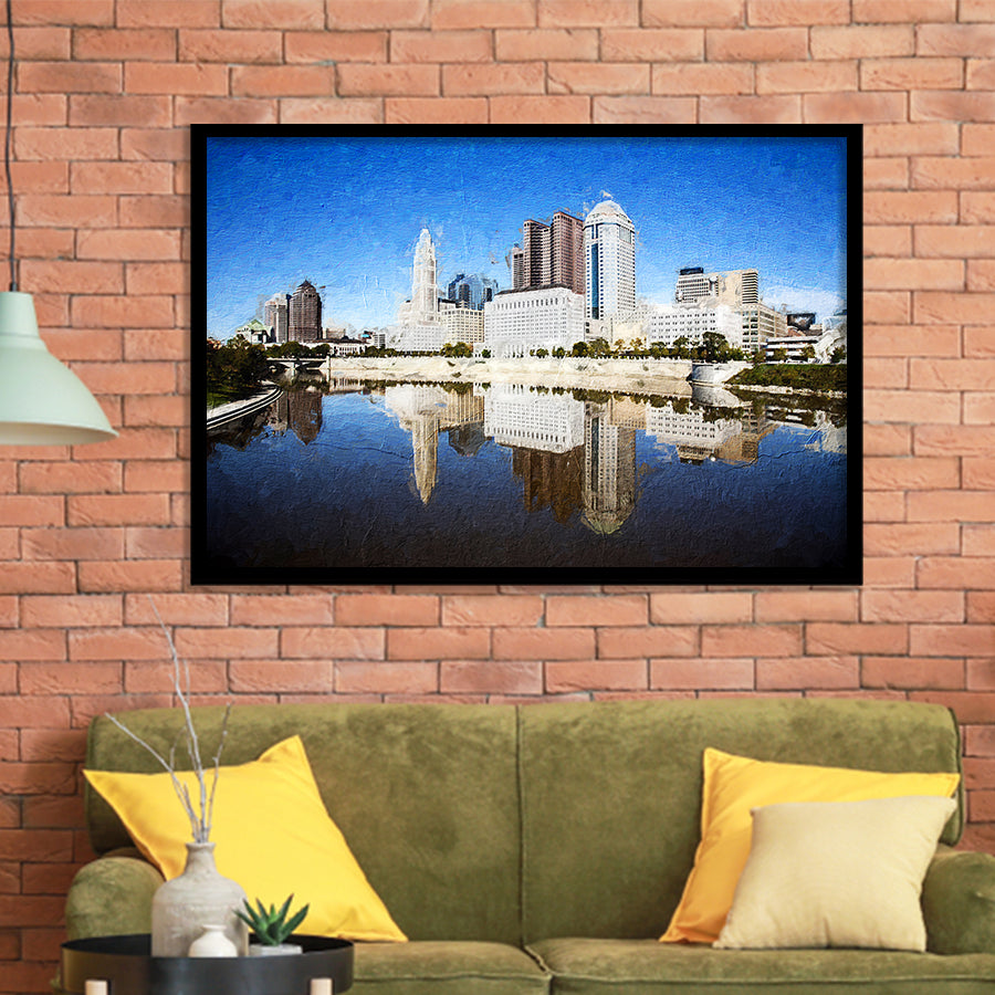 Columbus Skyline Framed Art Prints Wall Decor - Painting Prints, Framed Picture, Home Decor
