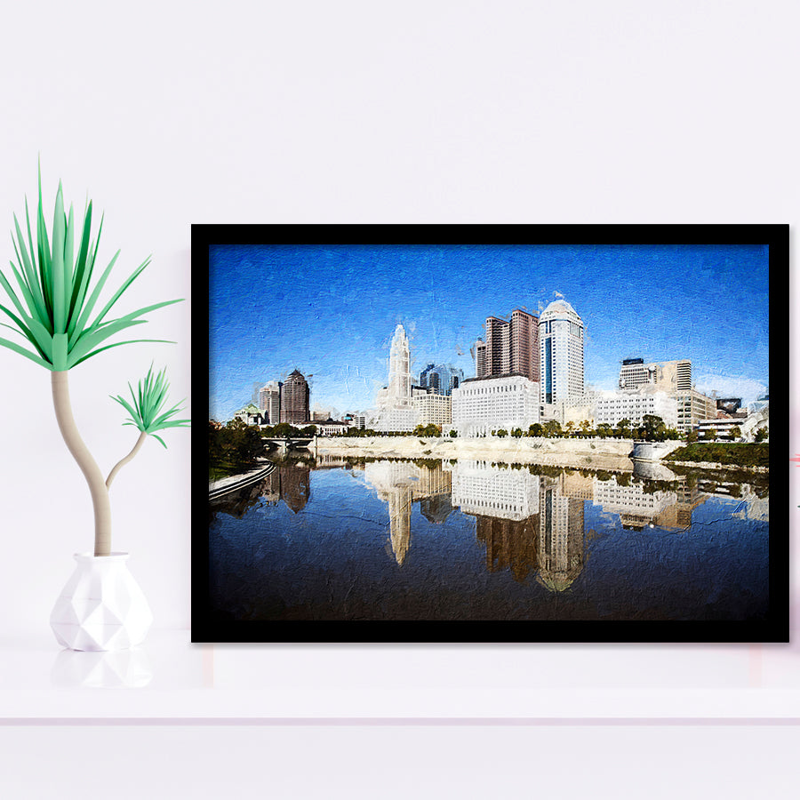 Columbus Skyline Framed Art Prints Wall Decor - Painting Prints, Framed Picture, Home Decor