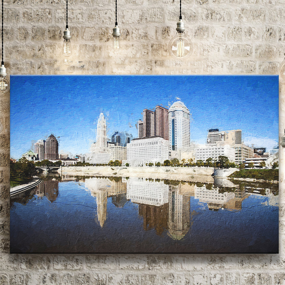 Columbus Skyline Canvas Prints Wall Art Decor - Paiting Canvas, Art Prints, Wall Decor, For Sale