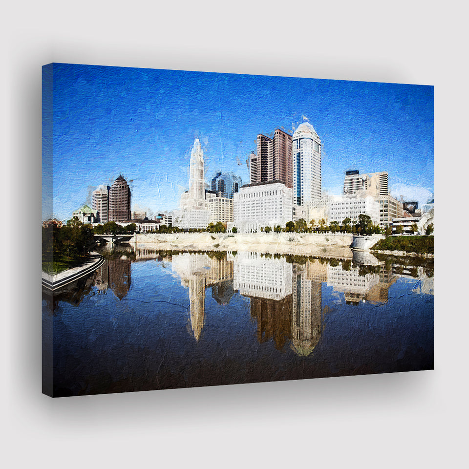Columbus Skyline Canvas Prints Wall Art Decor - Paiting Canvas, Art Prints, Wall Decor, For Sale
