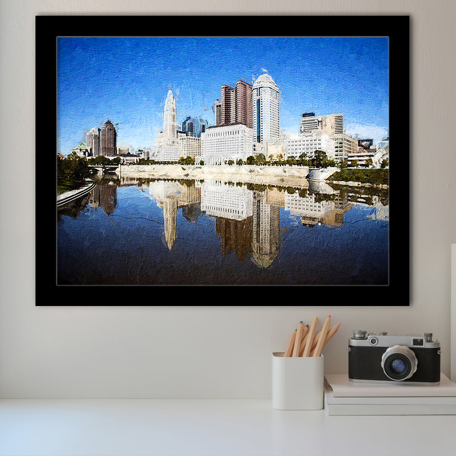 Columbus Skyline Framed Art Prints Wall Decor - Painting Prints, Framed Picture, Home Decor