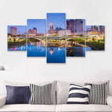 Columbus 5 Piece Canvas Prints Wall Art Decor - Painting Canvas, Multi Panels