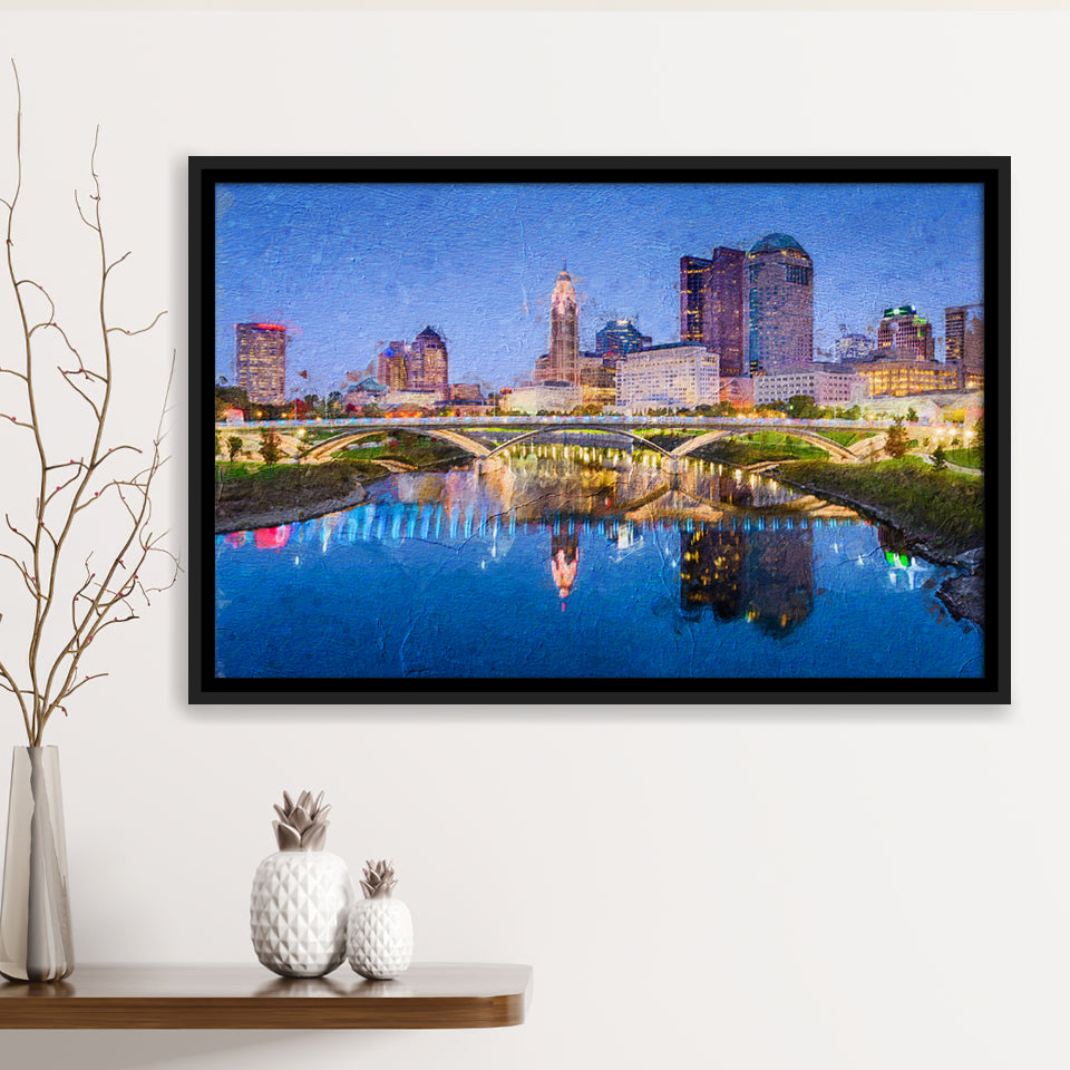 Columbus Framed Canvas Prints Wall Art Decor - Paiting Canvas, Art Prints, Floating Frame