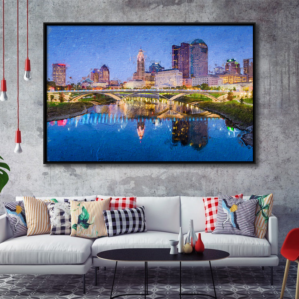 Columbus Framed Canvas Prints Wall Art Decor - Paiting Canvas, Art Prints, Floating Frame