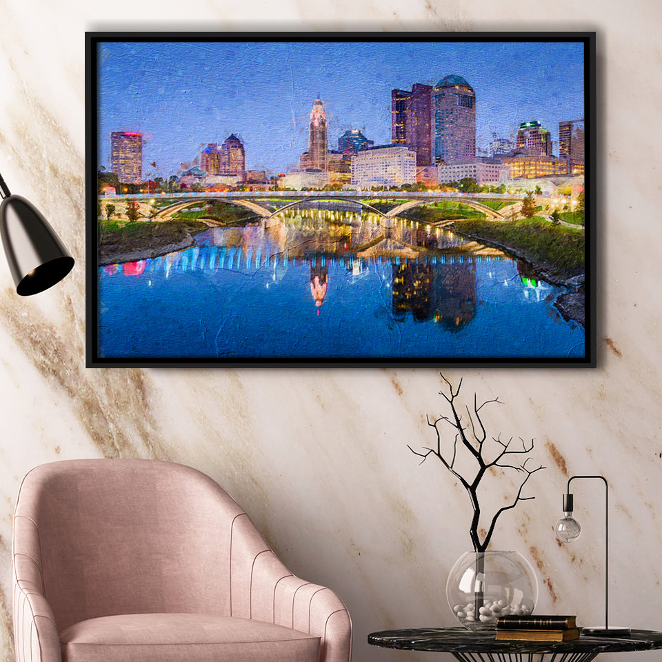 Columbus Framed Canvas Prints Wall Art Decor - Paiting Canvas, Art Prints, Floating Frame