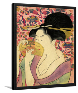 Comb By Kitagawa Utamaro-Art Print,Frame Art,Plexiglass Cover