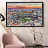 Comerica Park Tigers Watercolor, Sport Art Prints Fan Gift, Framed Canvas Prints Wall Art Decor