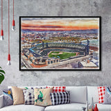 Comerica Park Tigers Watercolor, Sport Prints Fan Gift, Framed Art Prints Wall Art Decor