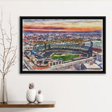 Comerica Park Tigers Watercolor, Sport Art Prints Fan Gift, Framed Canvas Prints Wall Art Decor