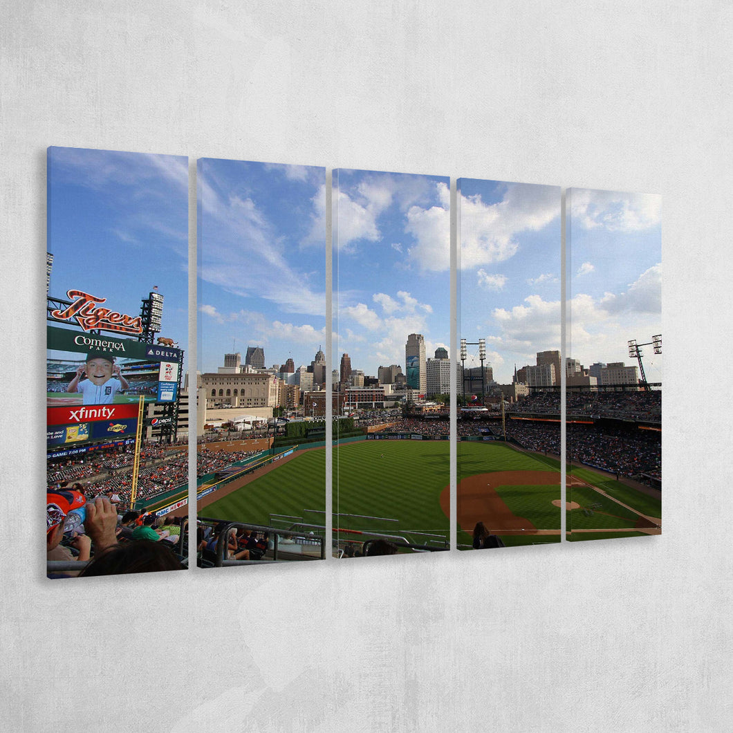 Comerica Park Stadium Canvas Prints Detroit Tigers Wall Art Baseball,M –  UnixCanvas