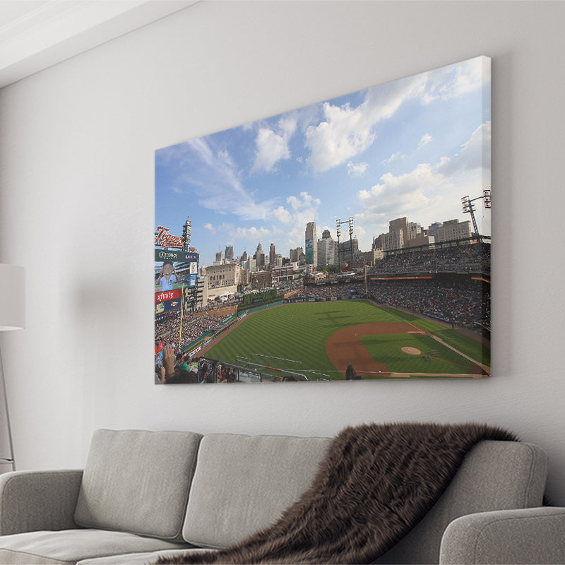 Comerica Park Stadium Canvas Prints Detroit Tigers Wall Art Baseball,Sport Stadium Art Prints, Fan Gift, Wall Decor