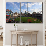 Comerica Park Stadium Canvas Prints Detroit Tigers Wall Art Baseball,Multi Panels B,Sport Stadium Art Prints, Fan Gift