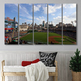 Comerica Park Stadium Canvas Prints Detroit Tigers Wall Art Baseball,Multi Panels B,Sport Stadium Art Prints, Fan Gift