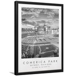 Comerica Park Detroit Tigers Baseball Lovers Black And White Art Framed Art Prints Wall Art Decor, Framed Picture