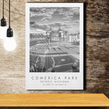 Comerica Park Detroit Tigers Baseball Lovers Black And White Art Canvas Prints Wall Art Home Decor