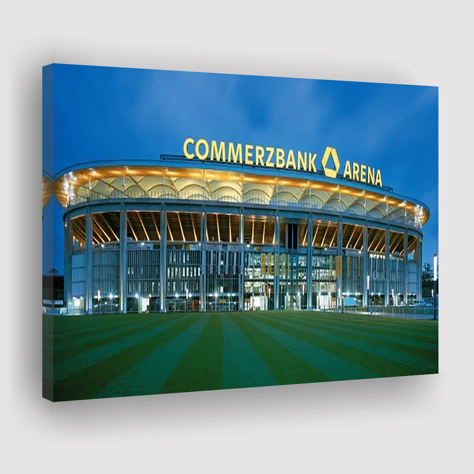 Commerzbank Arena Outside View, Stadium Canvas, Sport Art, Gift for him, Fan Gift, Canvas Prints Wall Art Decor