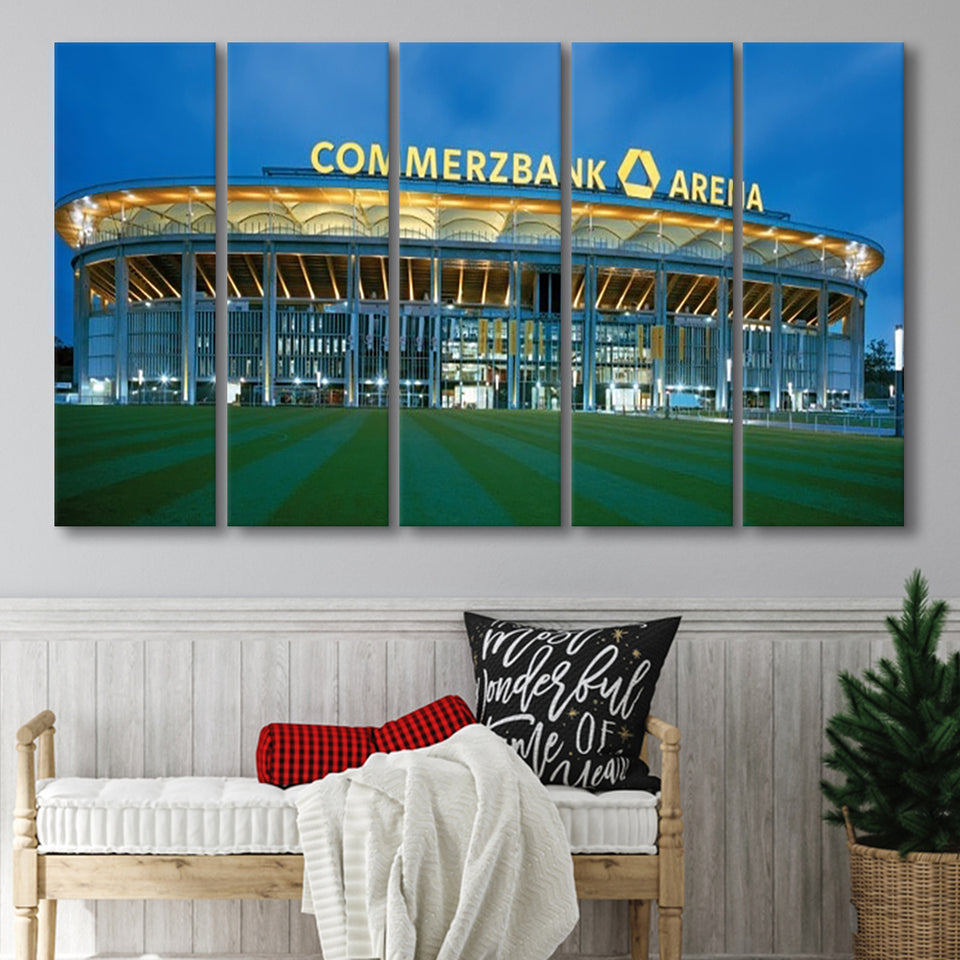 Commerzbank Arena Outside View, Stadium Canvas, Sport Art, Gift for him, Multi Panels B, Canvas Prints Wall Art Decor
