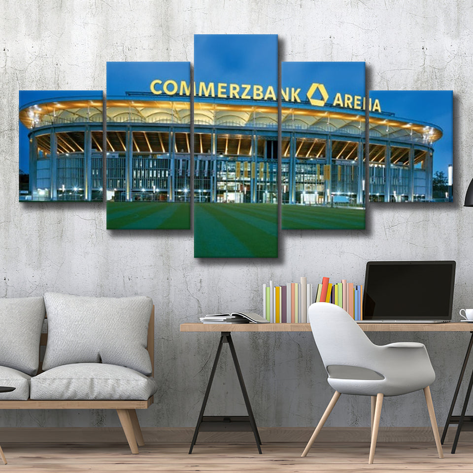 Commerzbank Arena Outside View, Stadium Canvas, Sport Art, Large Canvas, Multi Panels, Canvas Prints Wall Art Decor
