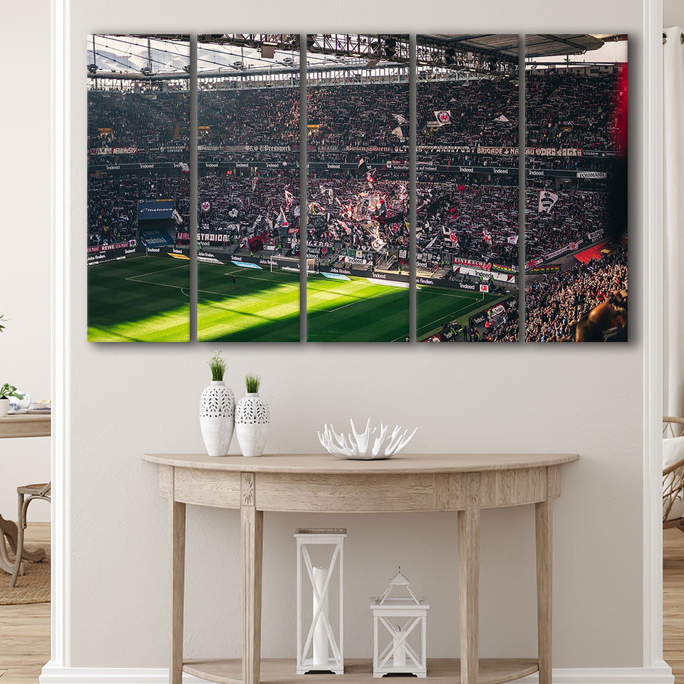 Commerzbank Arena Wall Art Eintracht Frankfurt Stadium Canvas Prints Football,Multi Panels B,Sport Stadium Art Prints, Fan Gift