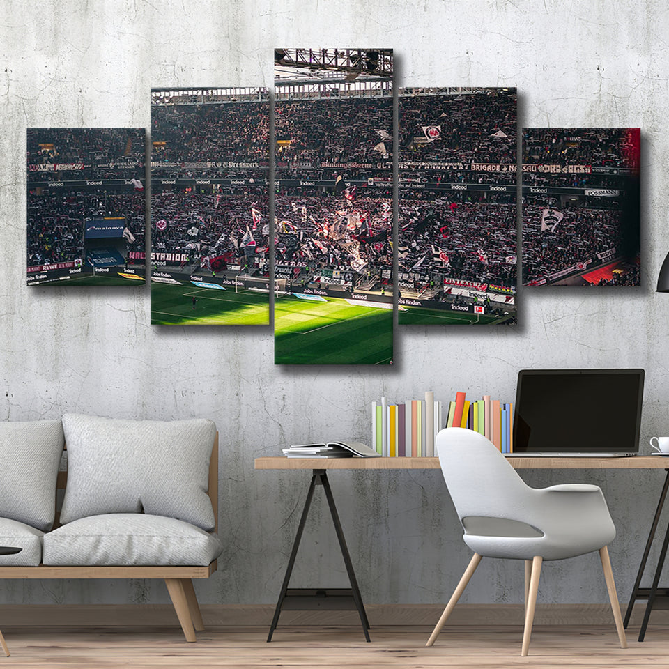 Commerzbank Arena Wall Art Eintracht Frankfurt Stadium Canvas Prints Football,Multi Panels,Sport Stadium Art Prints, Fan Gift