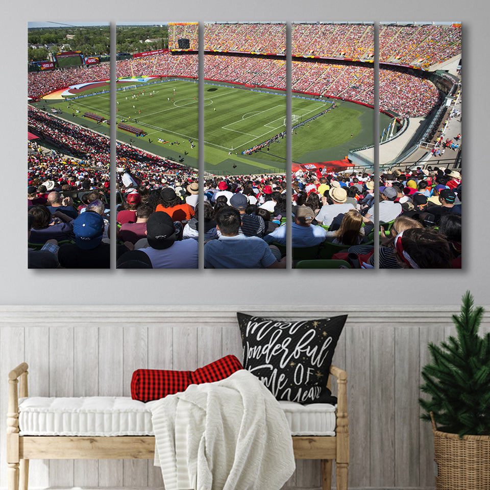 Commonwealth Stadium, Stadium Canvas, Sport Art, Gift for him, Multi Panels B, Canvas Prints Wall Art Decor