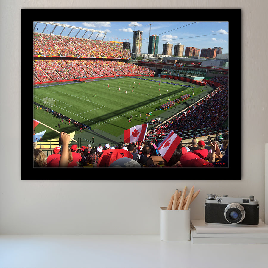 Commonwealth Stadium in Canada, Stadium Canvas, Sport Art, Gift for him, Framed Art Prints Wall Art Decor, Framed Picture