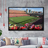 Commonwealth Stadium in Canada, Stadium Canvas, Sport Art, Gift for him, Framed Art Prints Wall Art Decor, Framed Picture