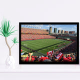 Commonwealth Stadium in Canada, Stadium Canvas, Sport Art, Gift for him, Framed Art Prints Wall Art Decor, Framed Picture