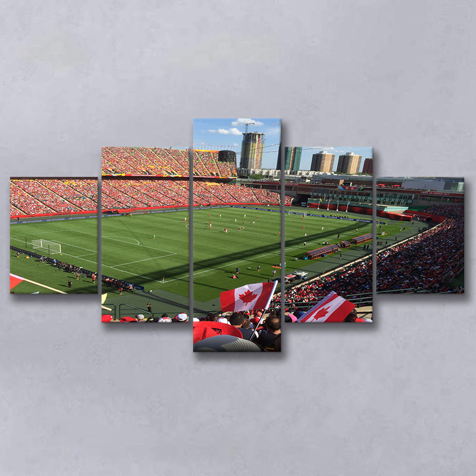 Commonwealth Stadium in Canada, Stadium Canvas, Sport Art, Large Canvas, Multi Panels, Canvas Prints Wall Art Decor