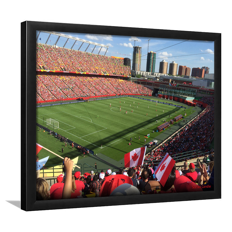 Commonwealth Stadium in Canada, Stadium Canvas, Sport Art, Gift for him, Framed Art Prints Wall Art Decor, Framed Picture