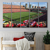 Commonwealth Stadium in Canada, Stadium Canvas, Sport Art, Gift for him, Multi Panels B, Canvas Prints Wall Art Decor