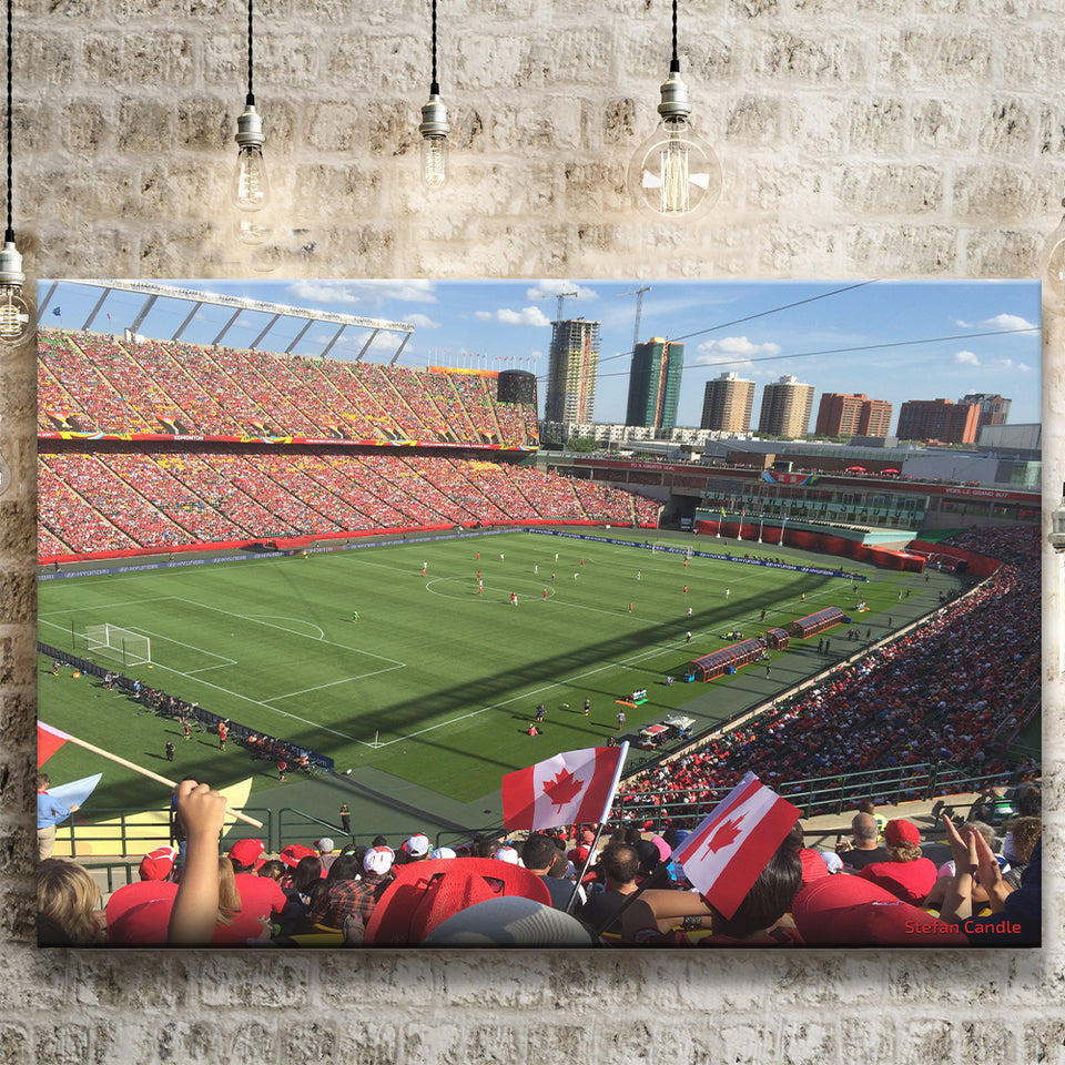 Commonwealth Stadium in Canada, Stadium Canvas, Sport Art, Gift for him, Fan Gift, Canvas Prints Wall Art Decor