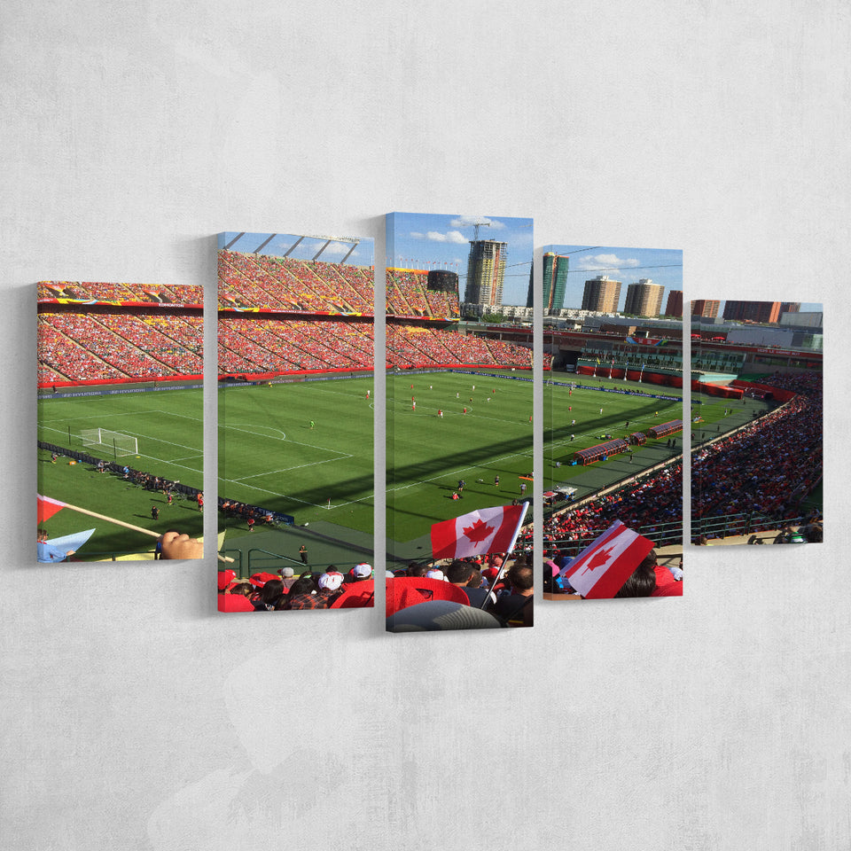 Commonwealth Stadium in Canada, Stadium Canvas, Sport Art, Large Canvas, Multi Panels, Canvas Prints Wall Art Decor
