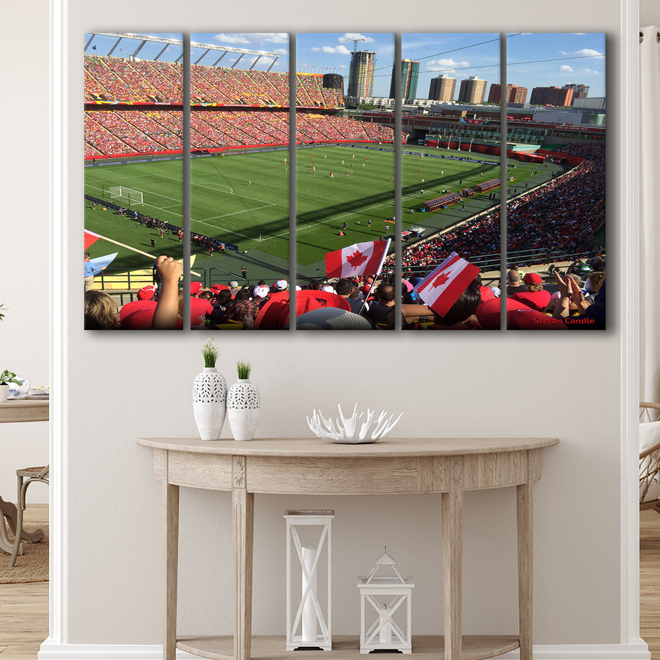 Commonwealth Stadium in Canada, Stadium Canvas, Sport Art, Gift for him, Multi Panels B, Canvas Prints Wall Art Decor
