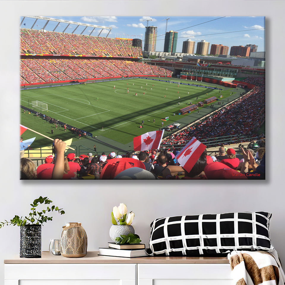 Commonwealth Stadium in Canada, Stadium Canvas, Sport Art, Gift for him, Fan Gift, Canvas Prints Wall Art Decor