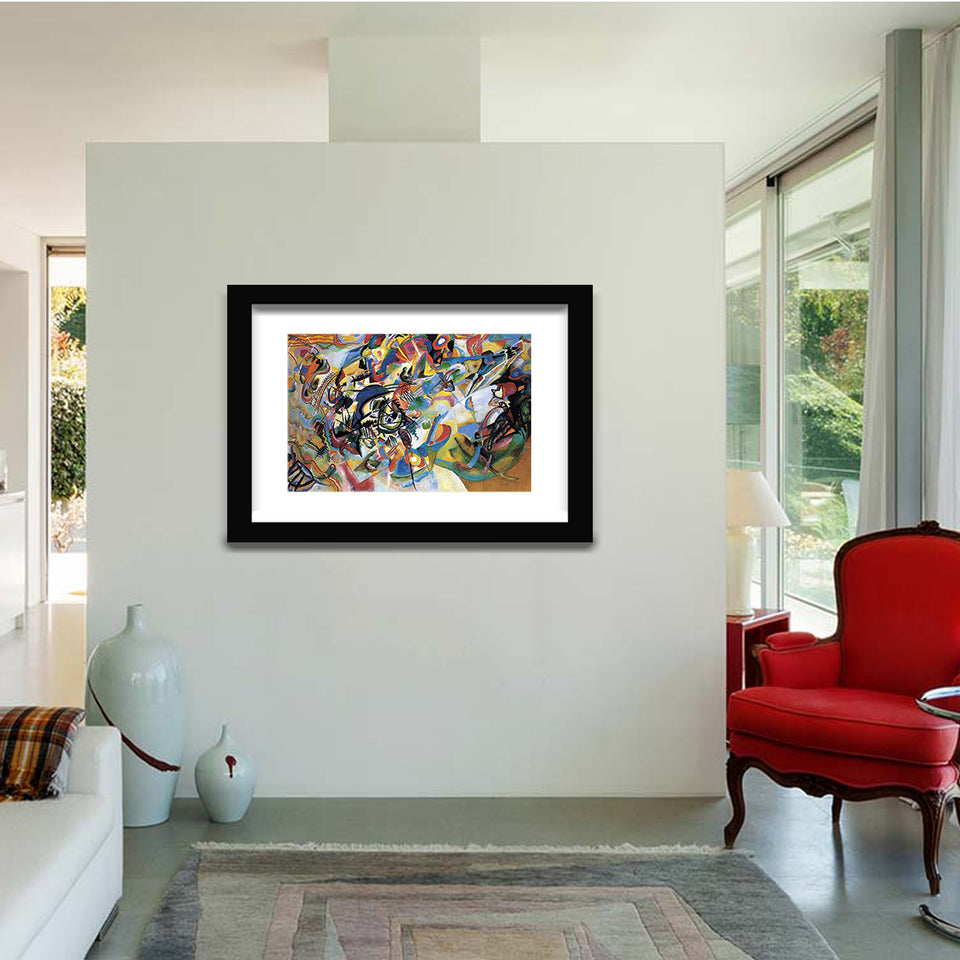 Composition Vii By Wassily Kandinsky-Canvas art,Art Print,Frame art,Plexiglass cover