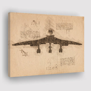 Concorde Aerodynamics Canvas Prints Wall Art - Painting Canvas, Painting Prints, Wall Home Decor, Prints for Sale