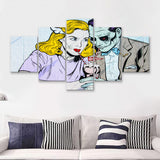 Coney Island Milkshake Pop Art 5 Piece Canvas Prints Wall Art - Painting Prints, Wall Decor,Multi Panel