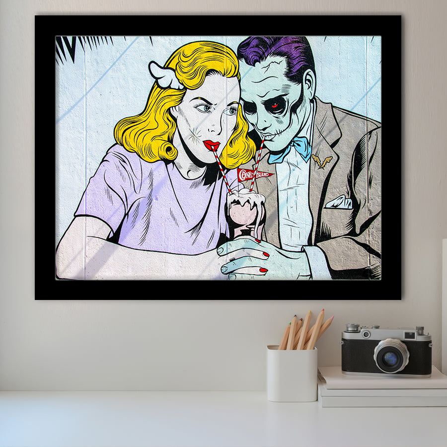 Coney Island Milkshake Pop Art Framed Art Prints Wall Decor - Painting Prints, Framed Picture